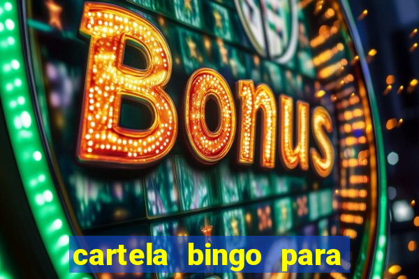 cartela bingo para cha de cozinha imprimir gratis