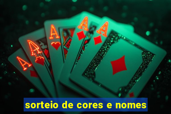 sorteio de cores e nomes